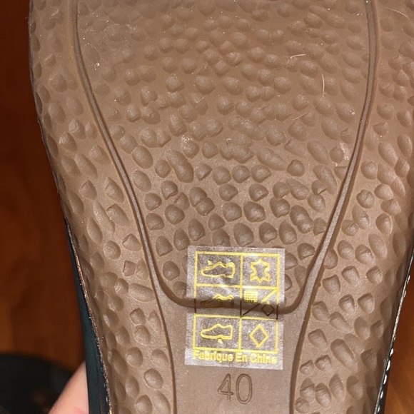 L’Artiste spring step ladies wedge navy blue leather w/ added decor size euro40 - Picture 7 of 8